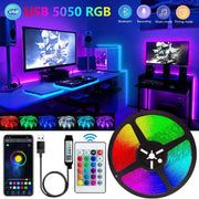 NovaLux Bluetooth LED Strip Lights SMD 5050 Flexible Ribbon for TV Backlighting App Controlled