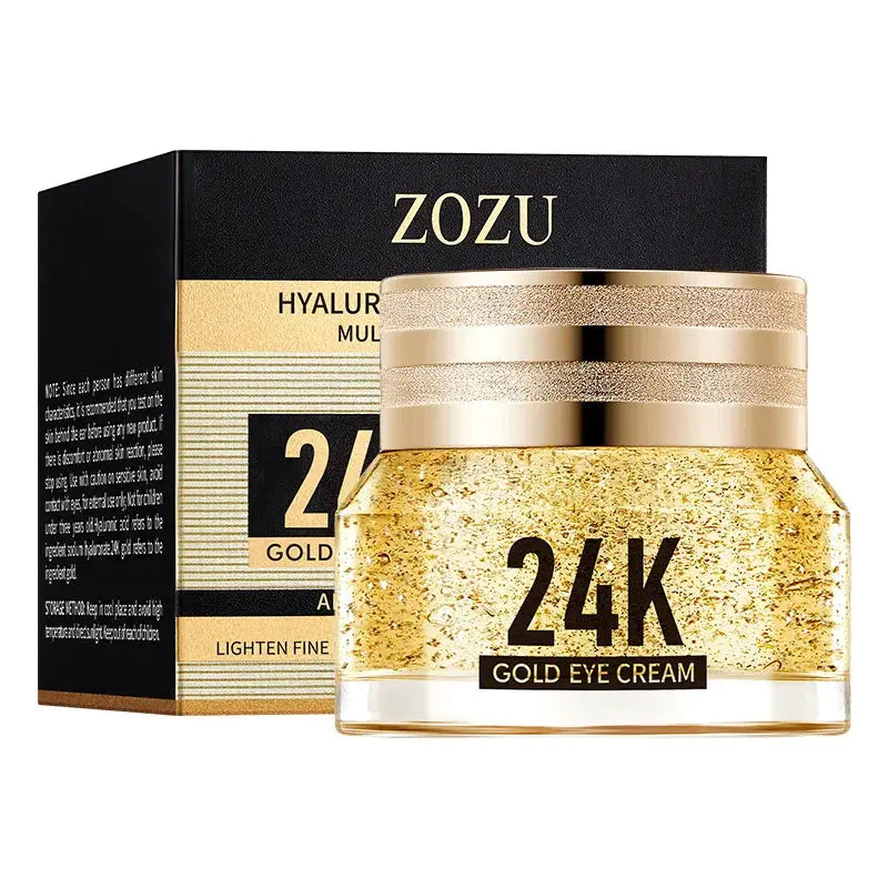 LuxeGold 24K Gold Hyaluronic Acid Eye Cream For Brightening Dark Circles Reducing Puffiness And Firming Eye Skin