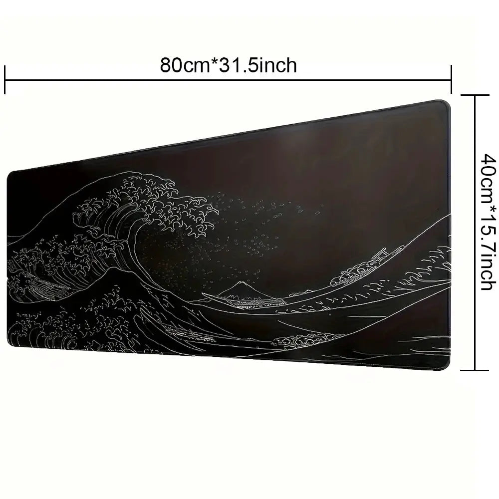 Large Desk Mouse Pad For Gaming With Stitched Edges And Non Slip Rubber Base Extended Size