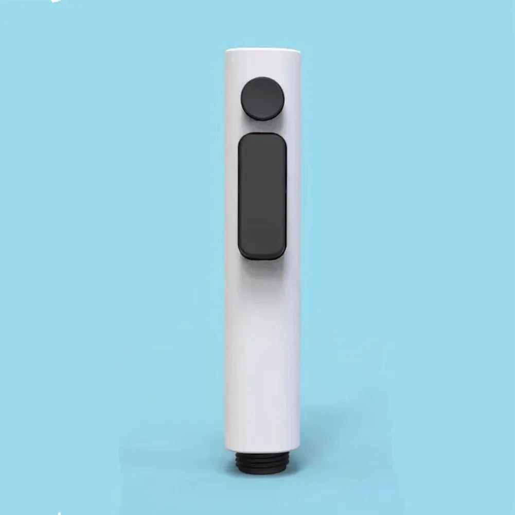 Simples Market white ABS toilet bidet handheld spray with black control button and G1/2 inch threaded connector