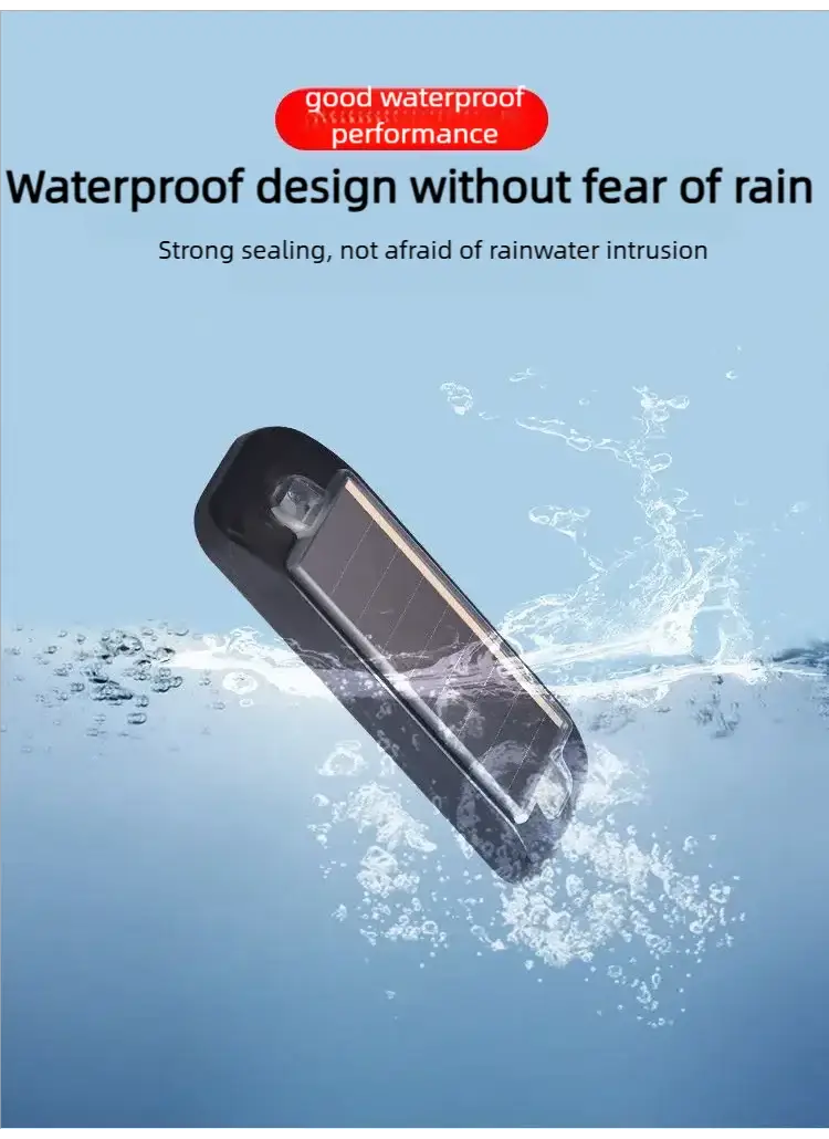 Car Solar Powered LED Warning Light Mini Wireless Simulated Anti Theft Strobe Lamp Night Security