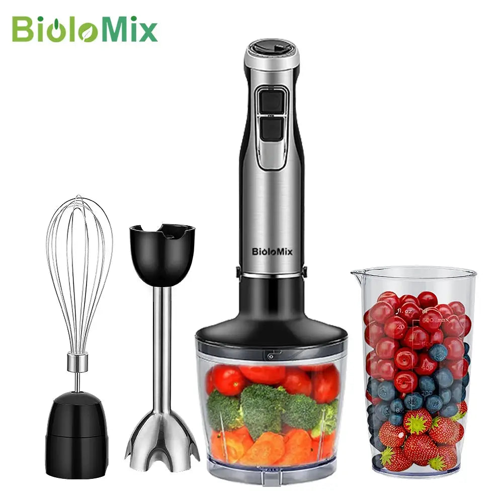 BioloMix 4 In 1 1200W Immersion Hand Blender With Chopper Cup