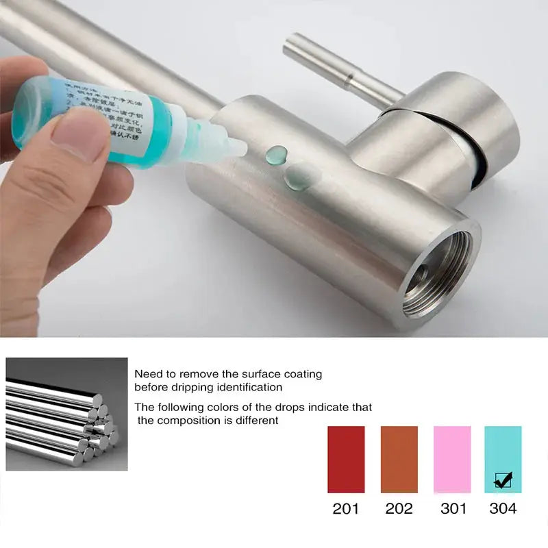 Simples Market universal swivel stainless steel kitchen faucet, deck-mounted hot and cold water mixer