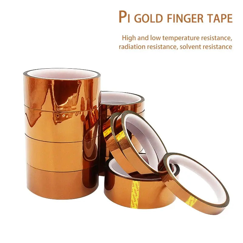 30m Long Gold Finger High Temperature Resistant Polyimide Tape PET Anti Static Lithium Battery Insulation Tape