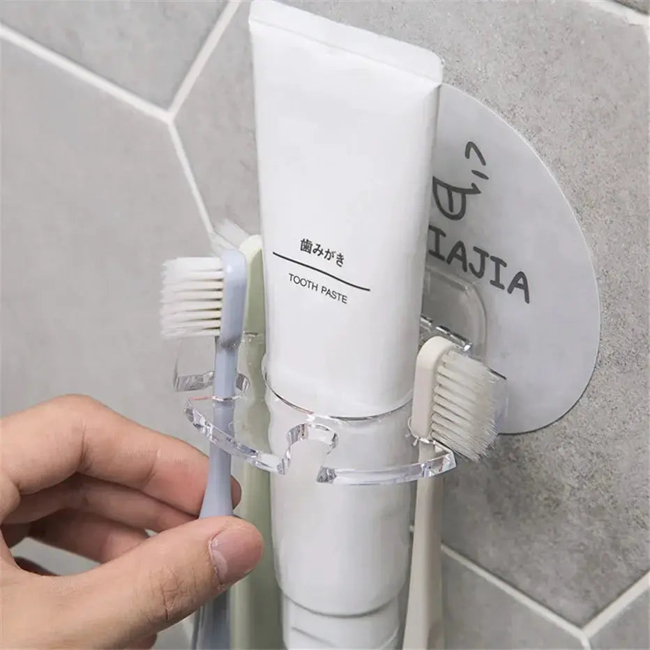 Guanyao Plastic Toothbrush Holder And Toothpaste Storage Rack Shaver Dispenser Bathroom Organizer By Guanyao