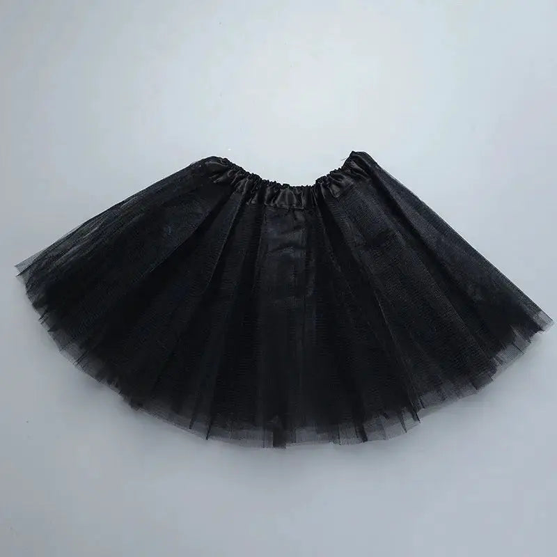 DreamDance Girls Elastic Ballet Tutu Skirt Three Layer Tulle Satin Waistband For Full Ball Gown Look Ages 2 To 8