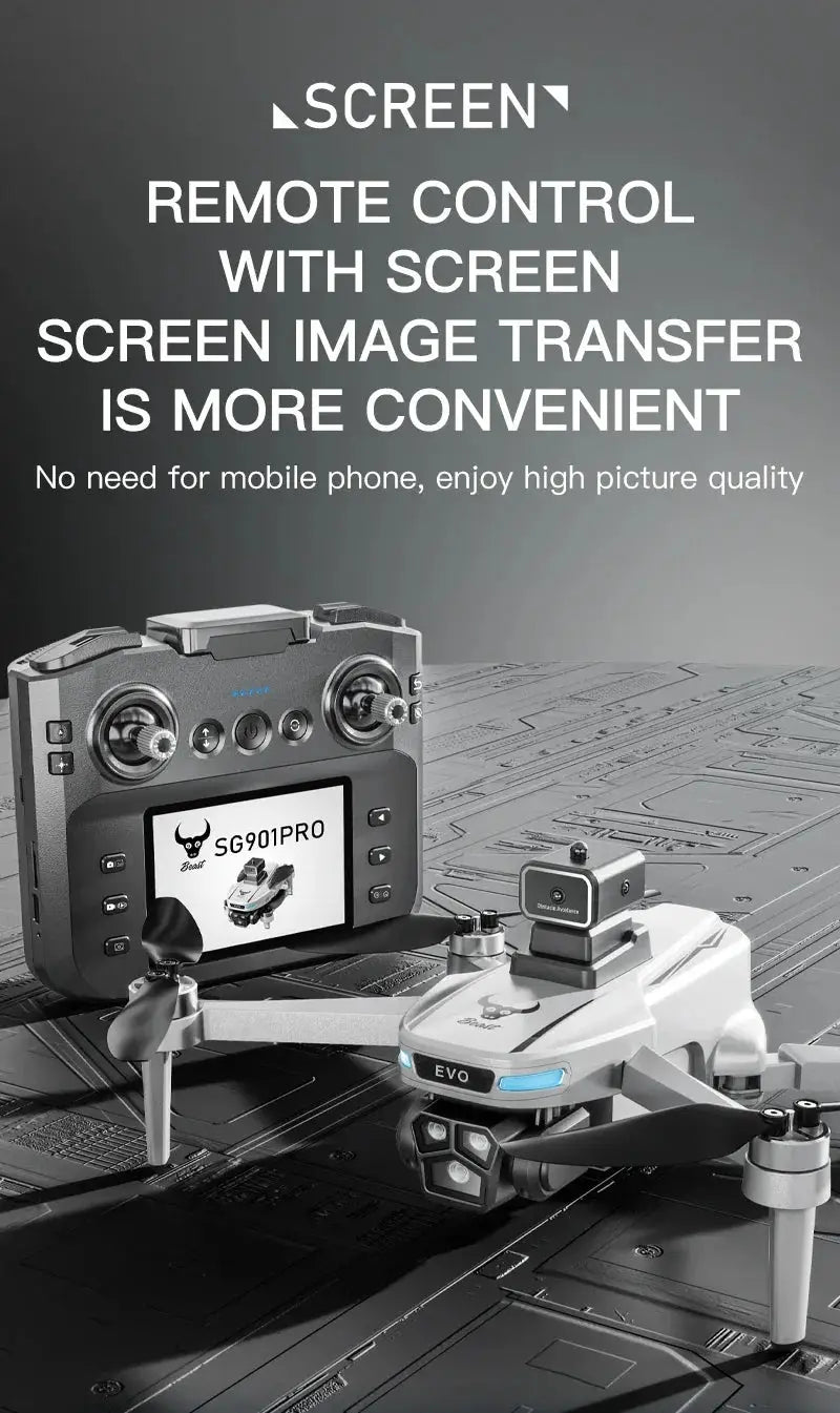 EVO folding brushless drone with screen-equipped remote controller