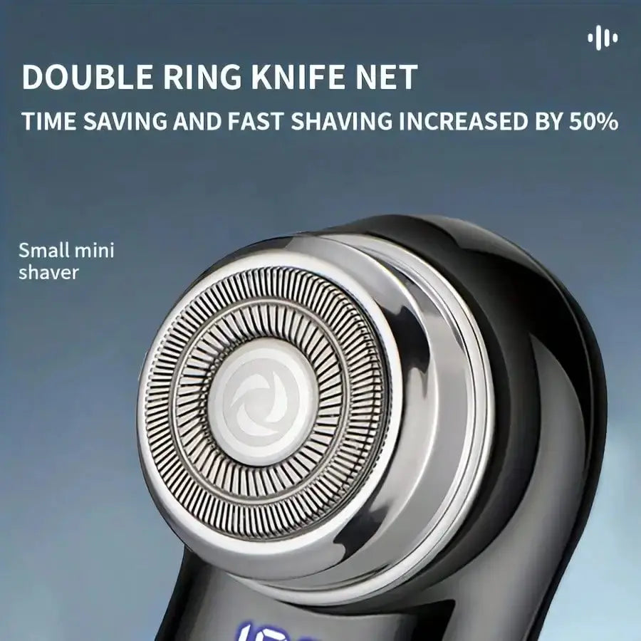 Simples Market cordless electric shaver for men with compact travel design and silver foil head