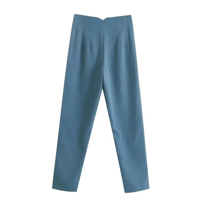 HXAO Ladies High Waist Formal Office Pants Pencil Trousers For Women Black Pink White