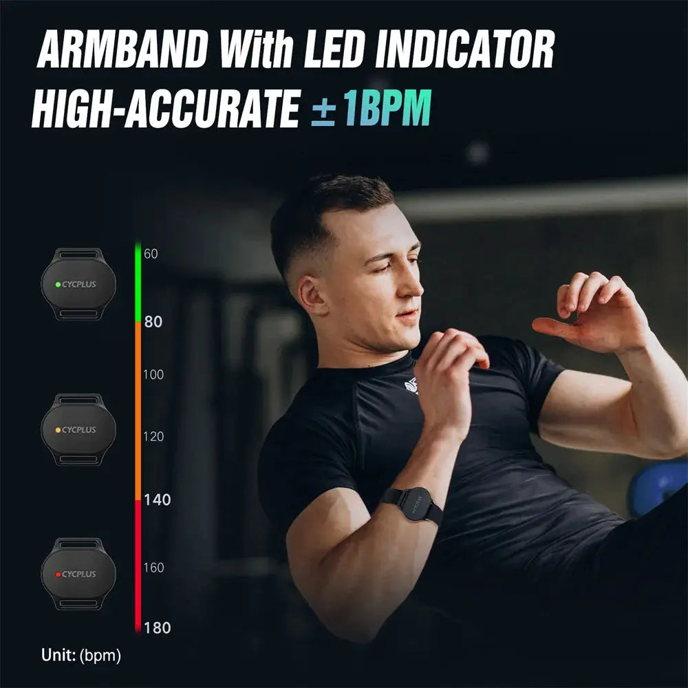 Cycplus Heart Rate Sensor Armband Chest Belt Bluetooth ANT Plus Fitness Monitor For Garmin Wahoo GPS Bike Computers