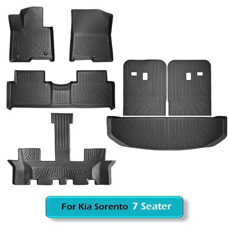 All-Weather floor mats cargo liner set for Kia Sorento 7 Seater Simples Market TPE 2021–2026