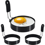 Anti Scald Egg Ring Set Professional Stainless Steel Nonstick Round Pancake Mold For Breakfast And Sandwiches