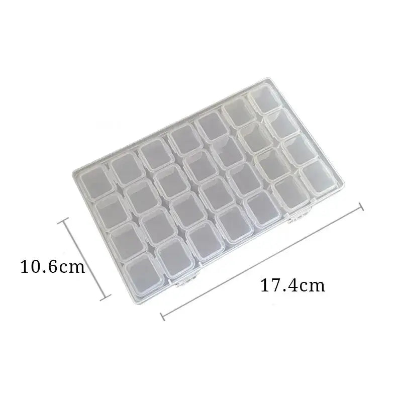 28 Grids Plastic Jewelry Storage Box Necklace Earrings Rings Jewelry Packaging Organizer Portable Pill Medicine Storage Box - Simples Market