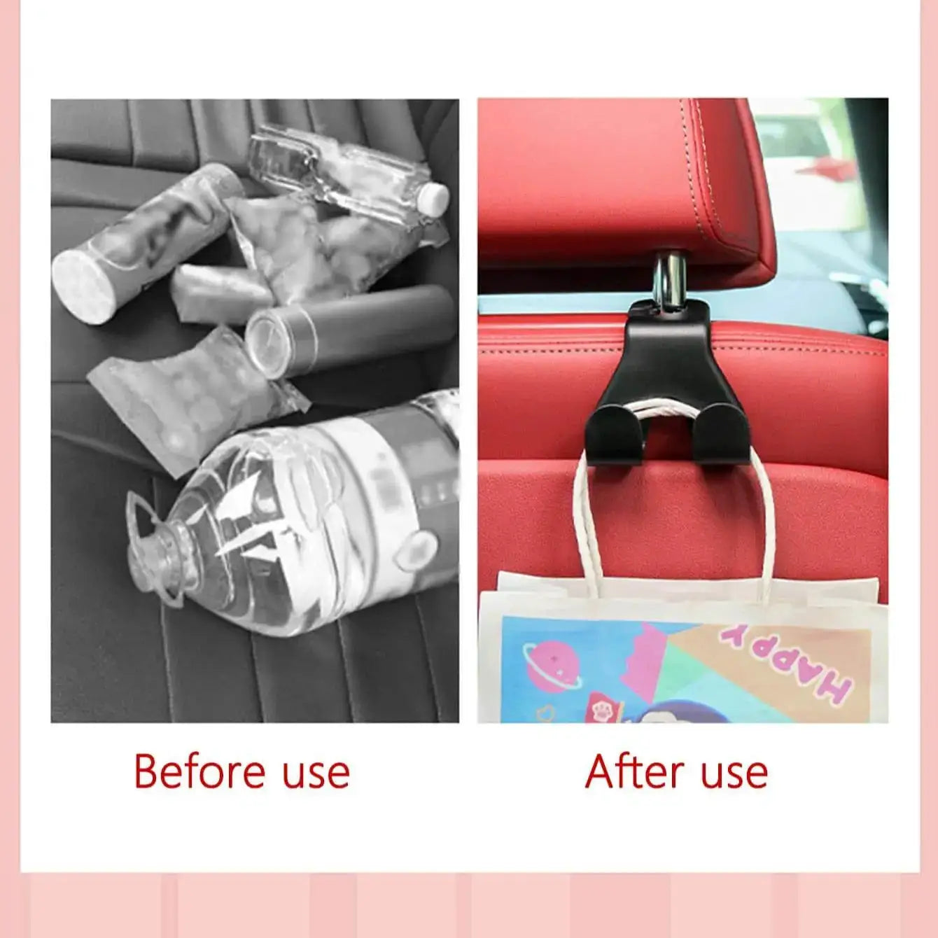 Concealed Creative Car Seat Back Hook And Phone Holder Multi Functional Rear Car Organizer For Interior Accessories