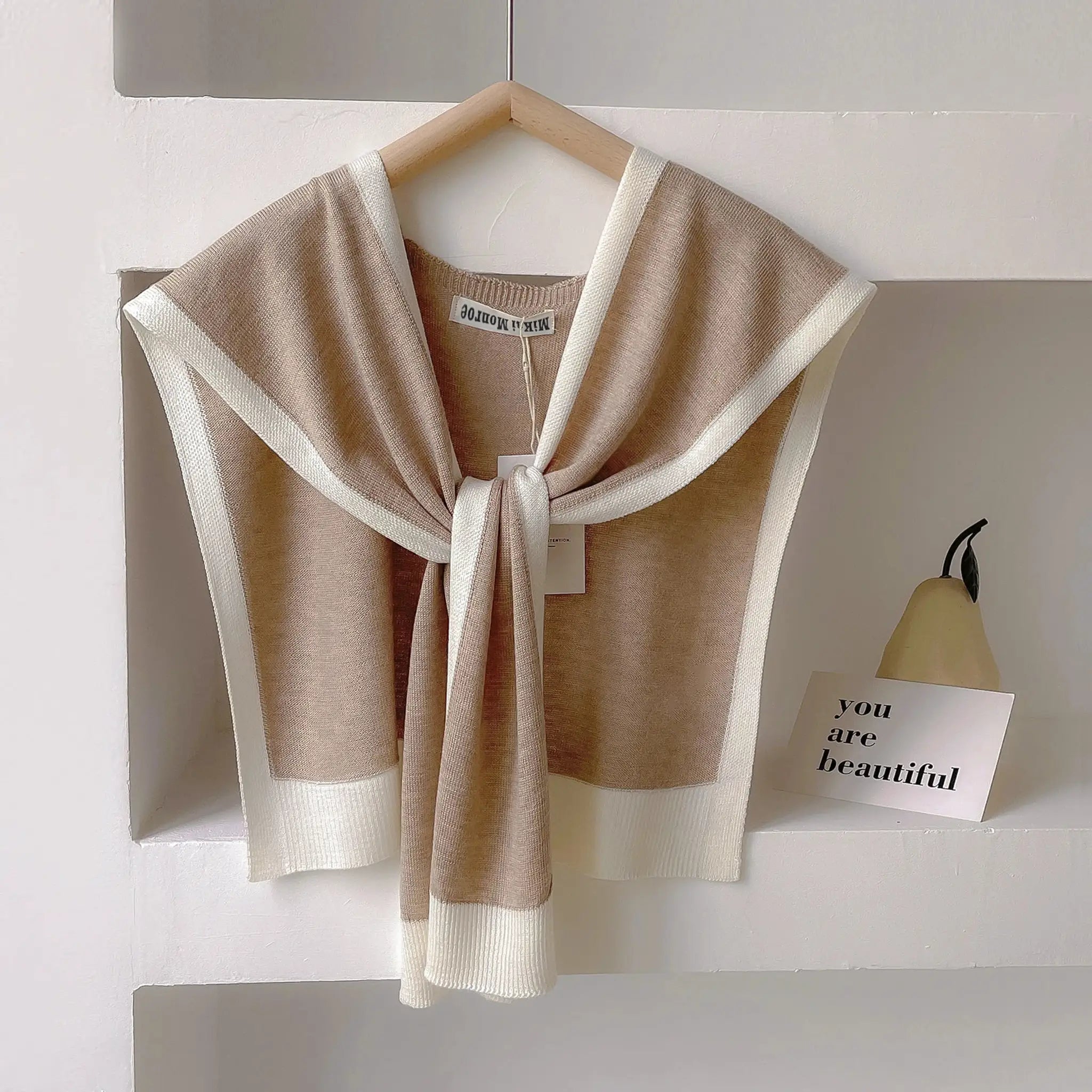 LuxeWeave Spring And Autumn Knitted Shawl Lightweight Comfort For Office Air Conditioned Rooms And Outdoor Wear