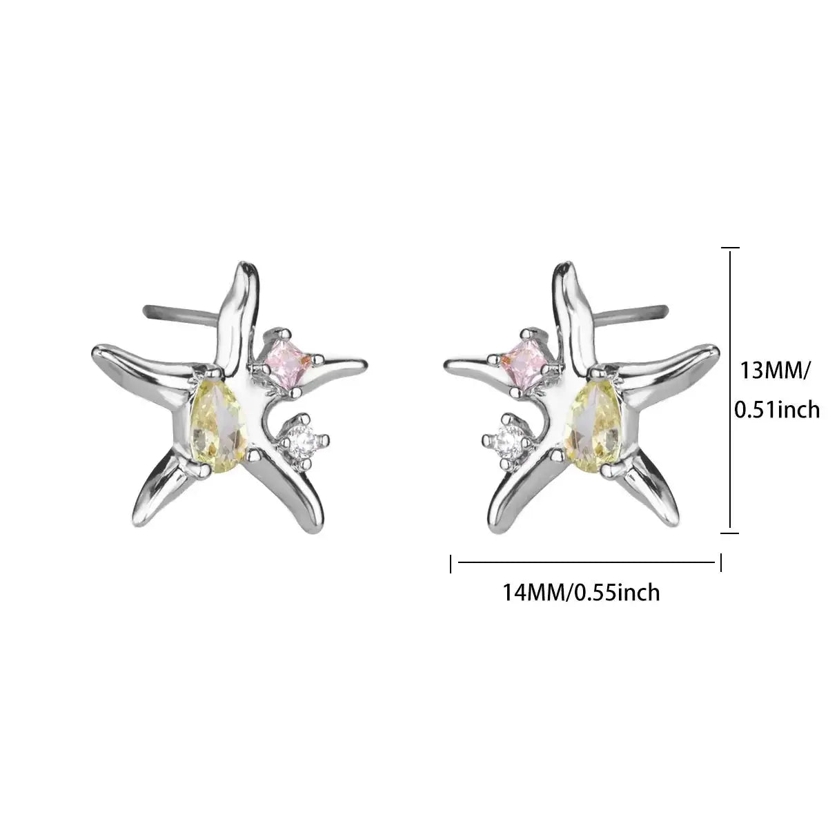 Vintage Summer Starfish Shell Stud Earrings Stainless Steel For Women Ocean Party Jewelry Gift 2025