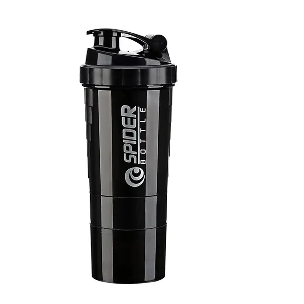 3 Layer Shaker Bottle Protein Powder Shake Cup With Multi Layer Design For Fitness And Bodybuilding