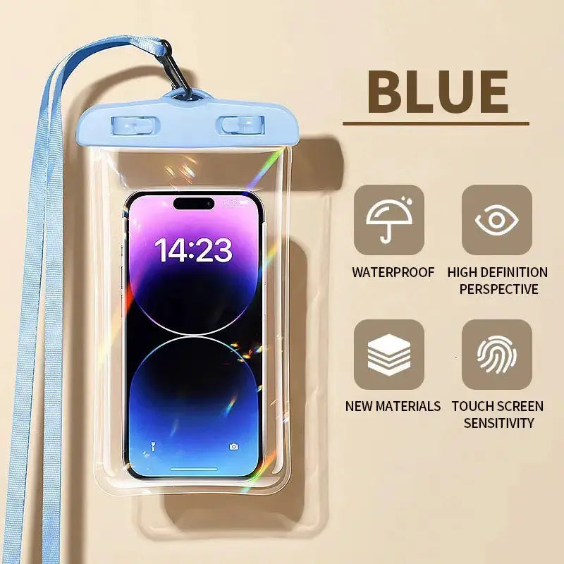 Waterproof Phone Pouch Dry Bag Case For Phone Water Sports Beach Pool Skiing Diving Underwater Protection