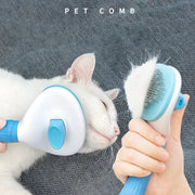 Pet Dog Hair Brush And Cat Comb For Grooming And Care Stainless Steel Long Hair Tool For Dogs And Cats
