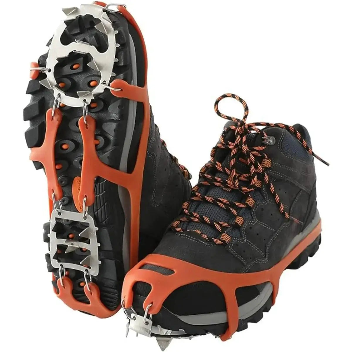 18 Studs Professional Anti Slip Ice Snow Crampons For Mountaineering Hiking Winter Outdoor Spike Shoes