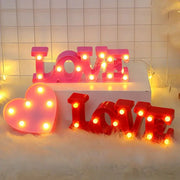 Love Heart LED Lamp for Weddings and Parties Romantic Night Light Pink Red Home Decor Gift