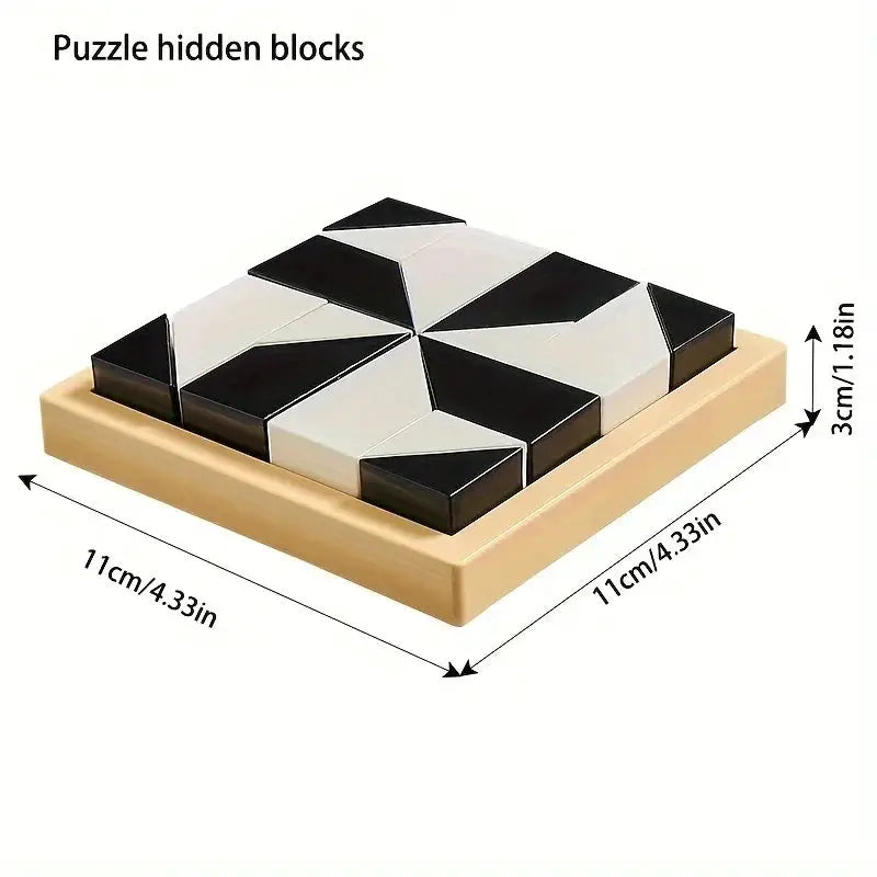 120 Level Black And White Hidden Building Block Puzzle For Children Intelligent Parent Child Interactive Tabletop Game