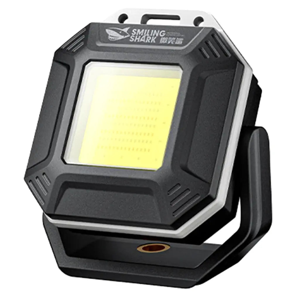 COB LED inspection lamp, black with magnetic base, rechargeable and waterproof, Smiling Shark