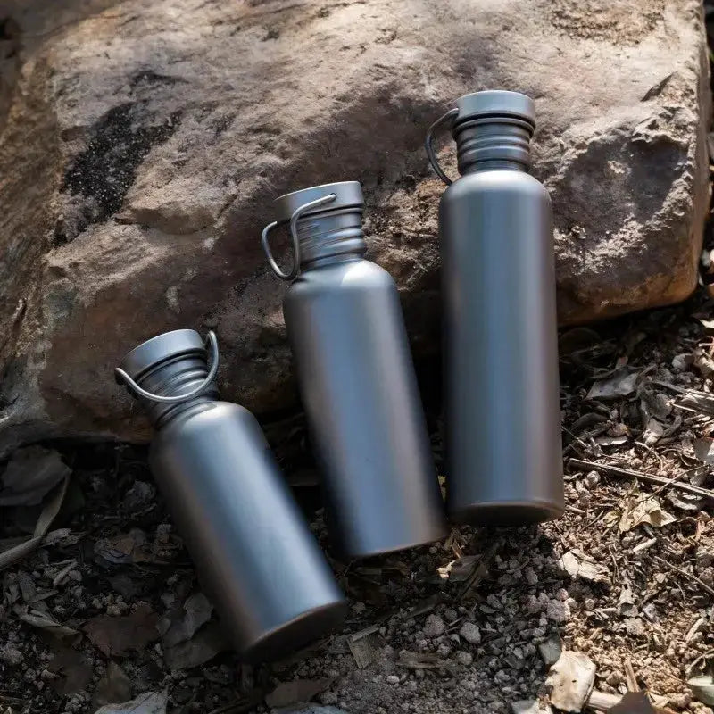 Titanium Water Bottle 600ml 750ml Outdoor Camping Hiking Cycling Sports Travel Durable Purity