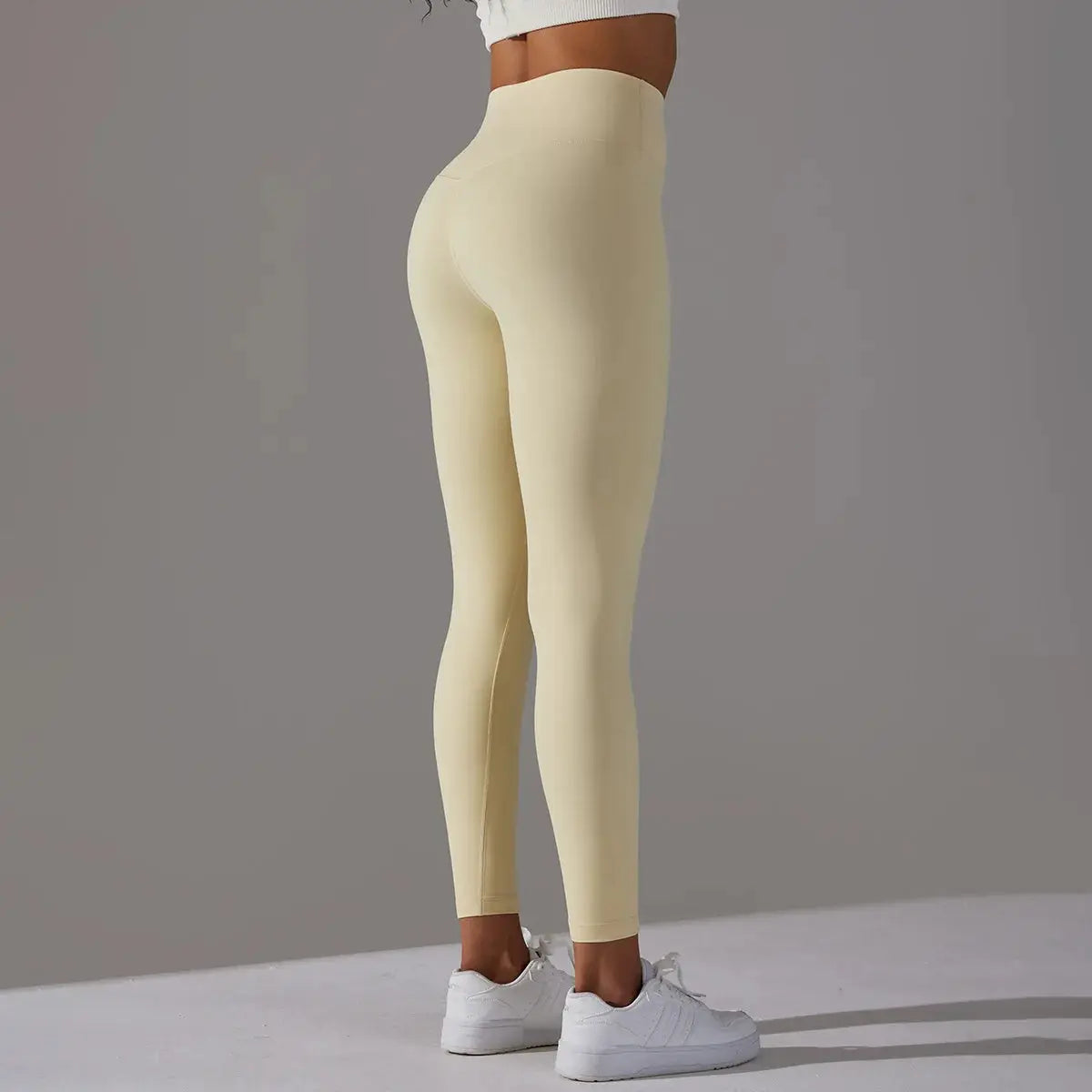 Leggings beige high-waist Naked Feeling for fitness and yoga