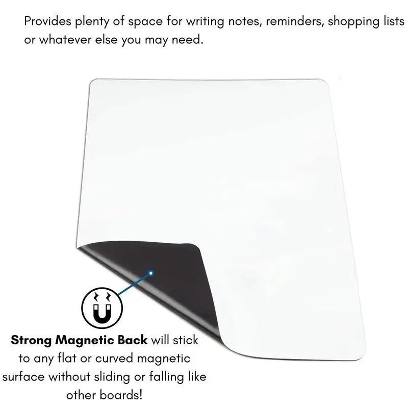 Flexible Magnetic Whiteboard Stickers A3 And A4 With Erasable Markers Refrigerator Memo Board For Kitchen Grocery List