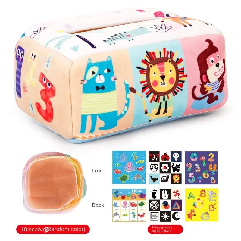 Montessori Magic Tissue Box Toy For Babies And Kids Educational Sensory Busy Board For Finger Dexterity Development