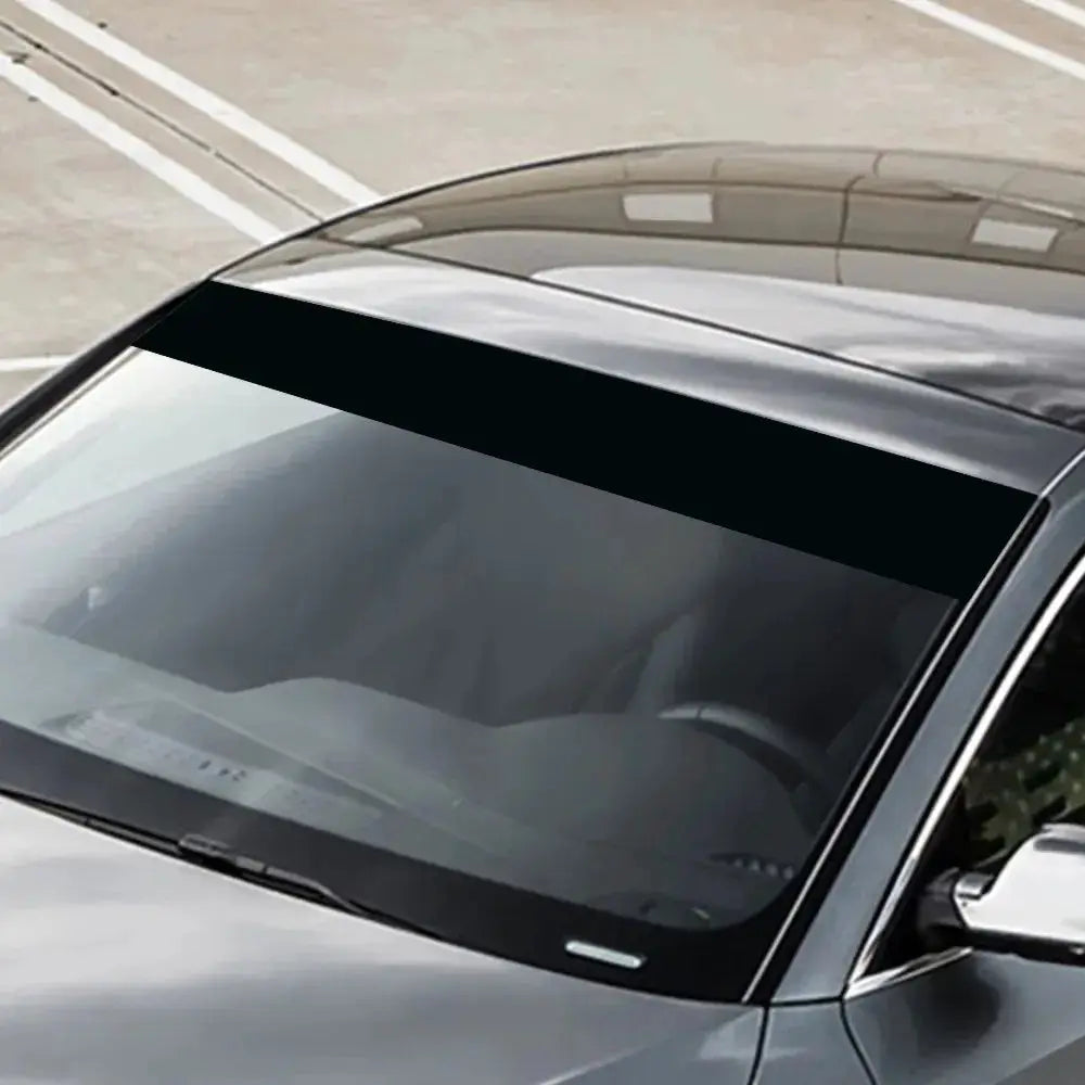3D Carbon Fiber Vinyl Car Sunshade Stickers Universal Fit Front Windshield And Rear Window Decorative Decals