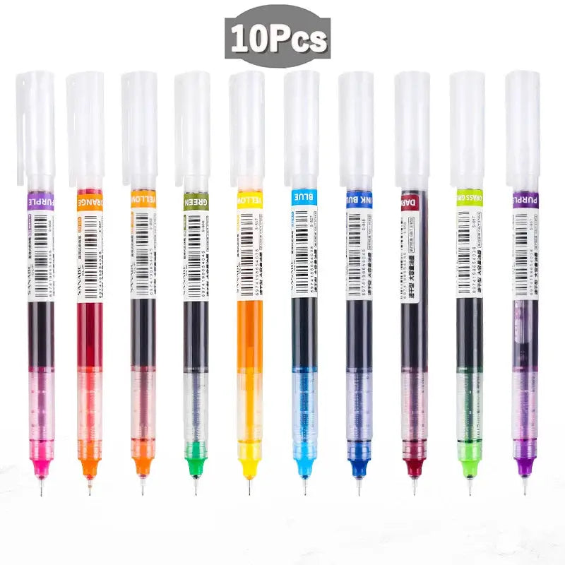 Gel pen set, 10 colors, 0.5mm quick-dry liquid gel pens by Simples Market