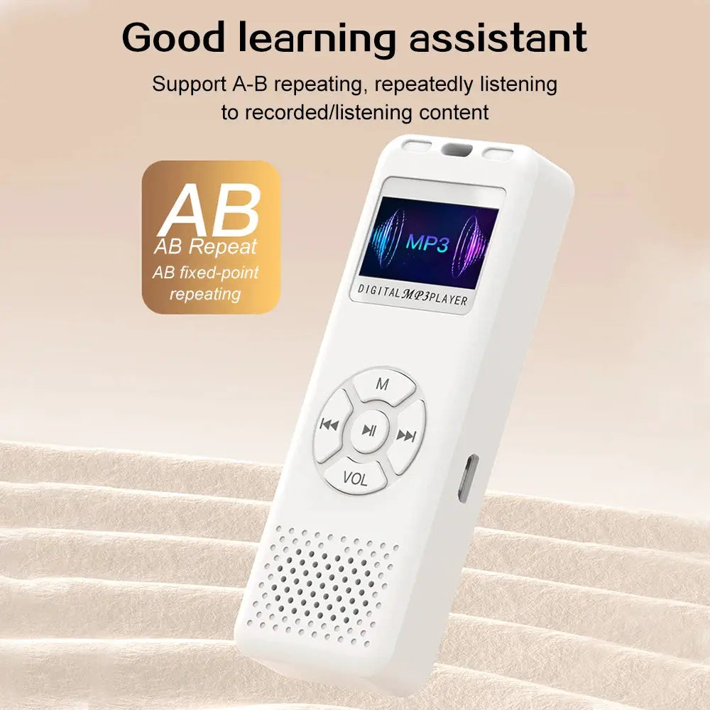Mini Digital Voice Recorder With MP3 Player And FM Radio HiFi Sound Quality Compact Portable Recorder For Travel