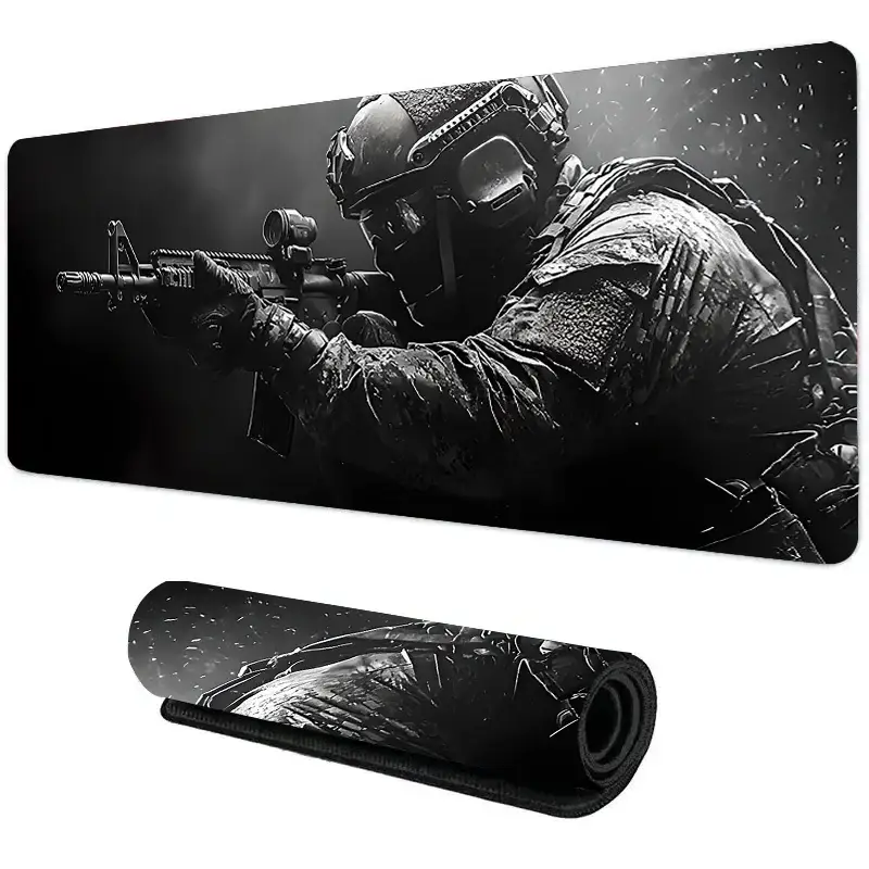 Grim Reaper Gaming Mouse Pad Hooded Skull Sniper Stealth Design Non Slip Rubber Base Desk Mat For Horror Esports PC