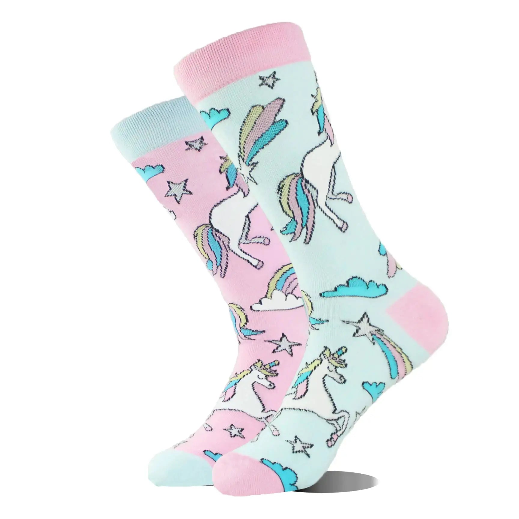 Cotton Happy Funny Socks For Men Women Unisex Crew Socks Alien Planet Shark Dinosaur Novelty Design