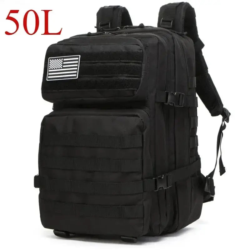 SummitGuard Tactical Backpack 25L And 50L With Ergonomic Curve Back System For Comfortable Hiking And Camping