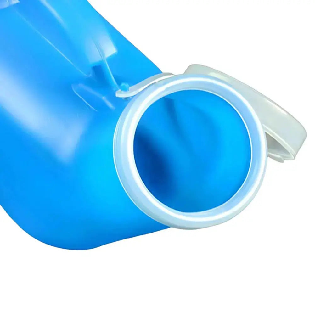 Urinal bottle for men, blue 1200ml thick plastic with lid