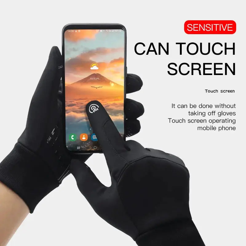Winter Outdoor Running Gloves For Men And Women Warm Full Finger Touchscreen Sports Gloves For Outdoor Fitness