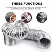 Adjustable Aluminum Foil Telescopic Ventilation Hose 80mm To 200mm For Kitchen And Bathroom Exhaust Fans