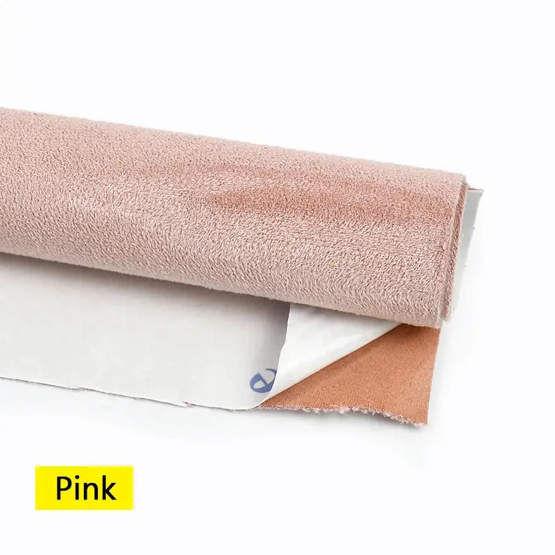 Simples Market pink synthetic leather self-adhesive suede fabric roll with backing liner, for car interior DIY trims