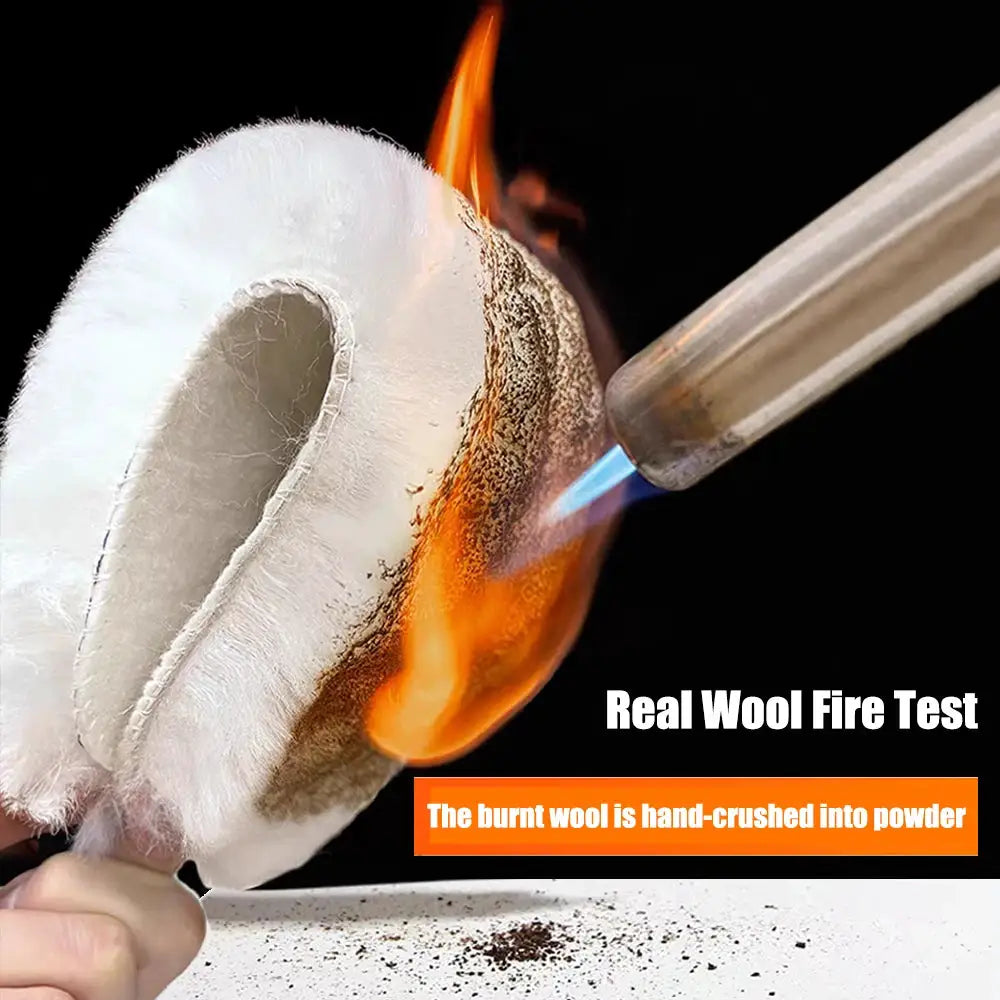 Genuine Sheepskin Fleece Insoles for Men and Women Warm Winter Real Wool Cashmere Inner Soles for Shoes and Snow Boots