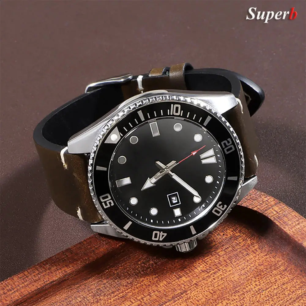 TimelyCraft Vintage Oil Wax Leather Watchband Universal Fit For Omega Seiko Rolex Galaxy Huawei
