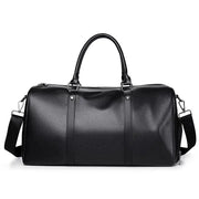 Duffel bag by Simples Market, black pebbled PU leather, large capacity
