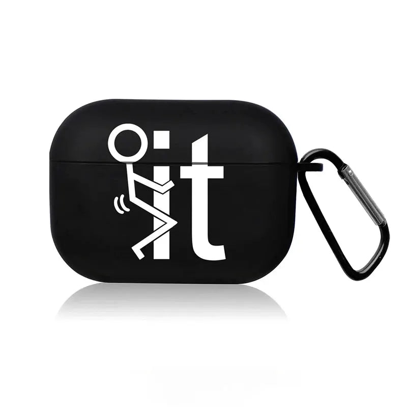 AirPods Pro Case Cute Black TPU Cartoon Design Protective Cover For AirPods Pro 1 2 3 4