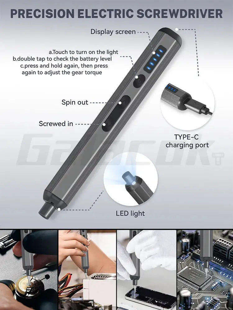 68 In 1 Precision Electric Screwdriver Set With Adjustable Torque And LED Fill Light For Mobile Phone And iPad Repair