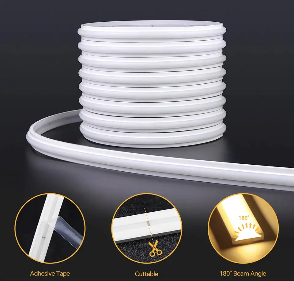 Simples Market self-adhesive COB LED under-cabinet light strip, touch-dimmable, 2m to 10m, cuttable, white