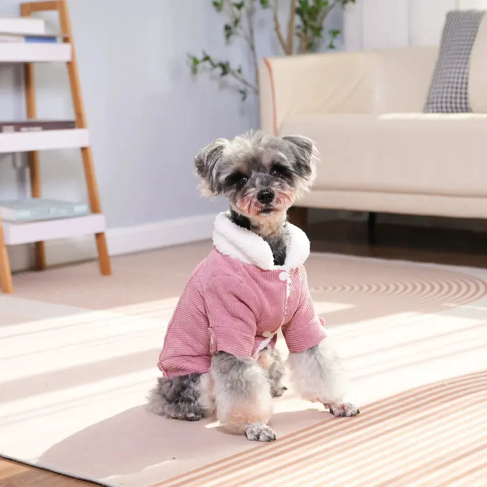 Autumn Winter Fleece Warm Dog Jacket Coat For Small Medium Dogs And Cats Cozy Thickened Schnauzer Pug Outfit