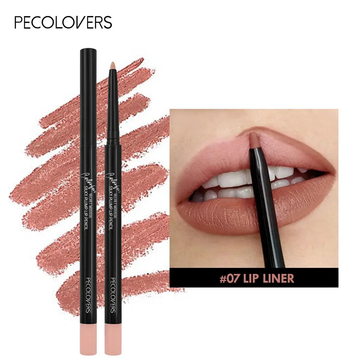 LuxLips Waterproof Matte Lipliner Pencil 12 Colors Long Lasting Smudge Proof Hydrating Lip Definer