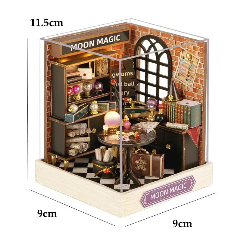 Wooden Miniature Doll House Kit DIY 3D Puzzle Building Model For Birthday Gifts And Home Decor Display
